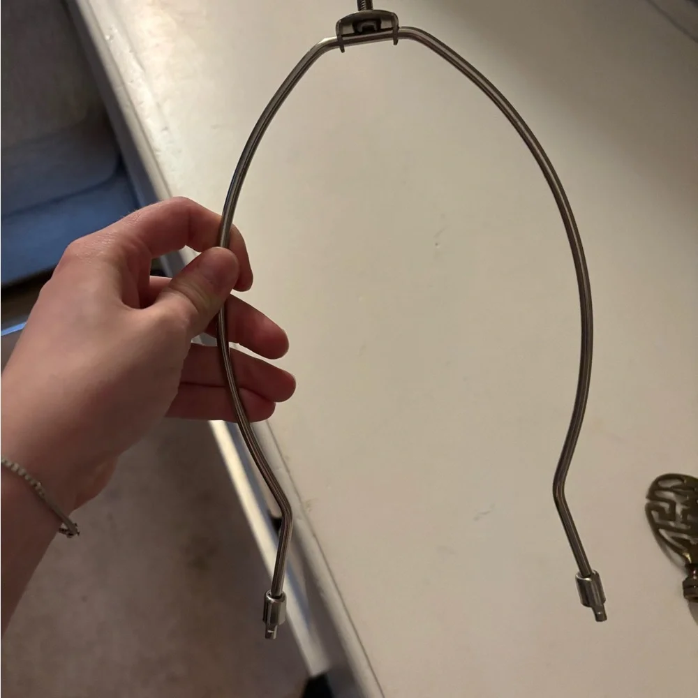 Silver Lamp Harp with Saddle